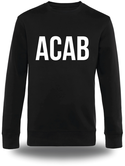T-shirt manches longues noir « ACAB - All cops are Bastards » vu de face, design politique et révolution