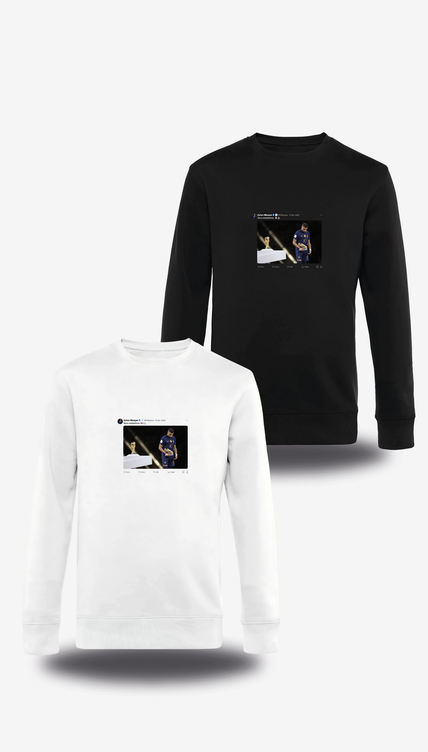 T-shirt Mbappé Tweet "Nous reviendrons"