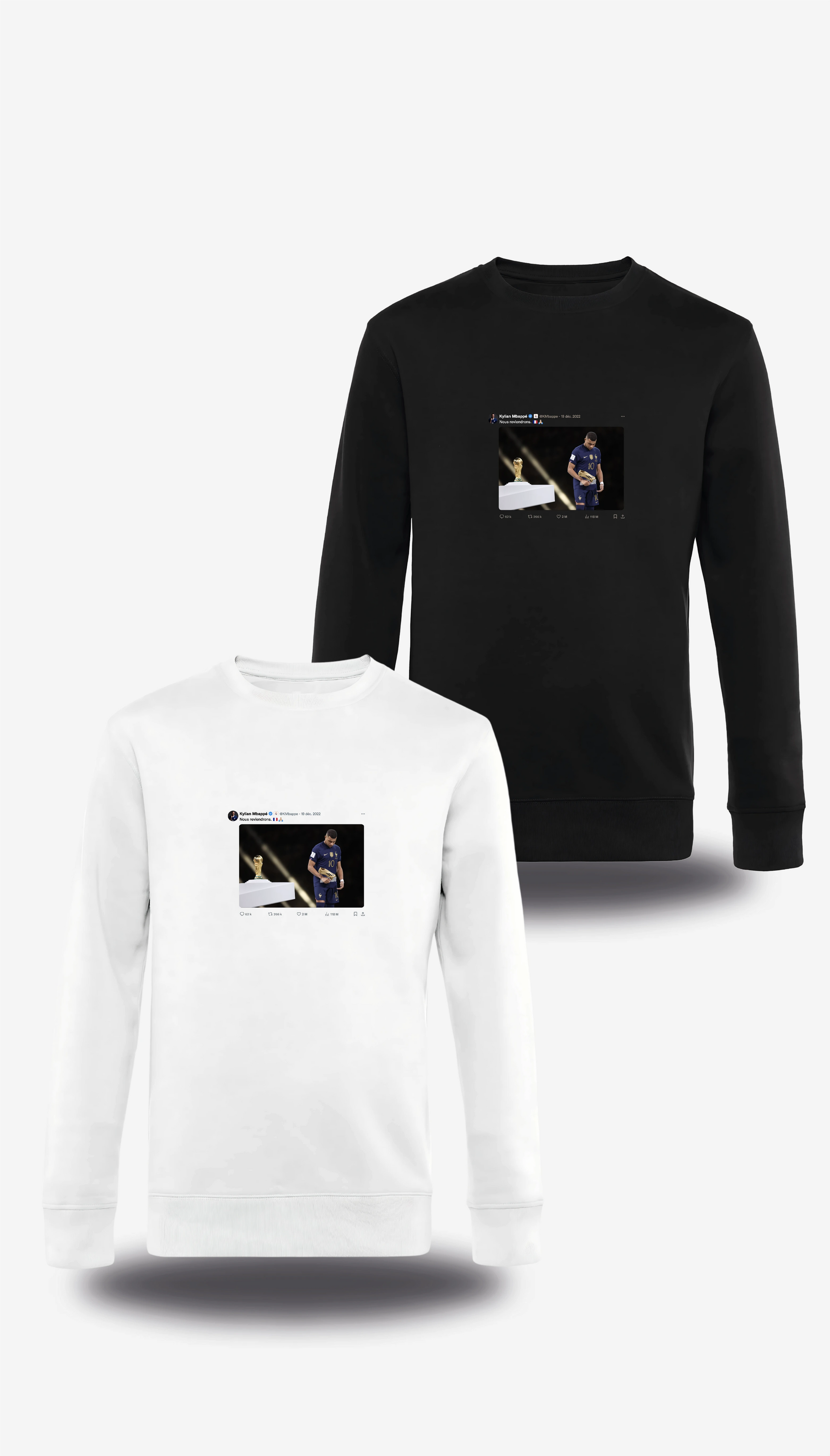 T-shirt Mbappé Tweet "Nous reviendrons"