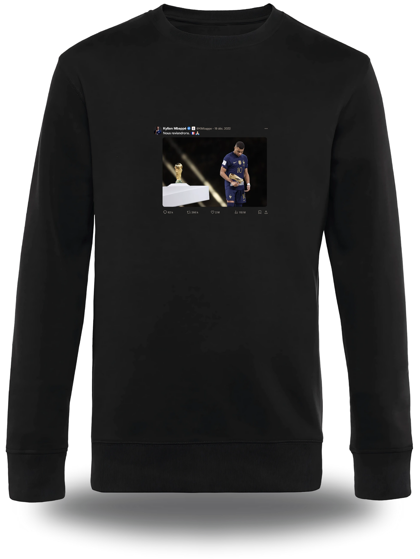 T-shirt Mbappé Tweet "Nous reviendrons"